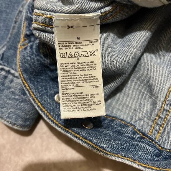 Gap Women’s Oversized Icon Denim Jacket medium indigo wash size Medium - Picture 5 of 6